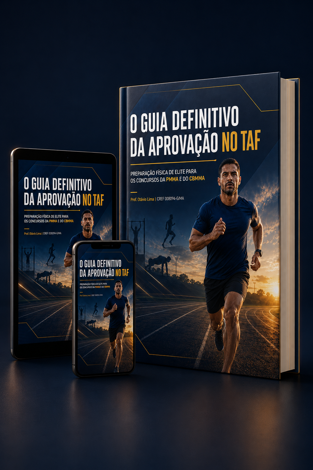 Mockup do ebook O Guia Definitivo da Aprovação no TAF